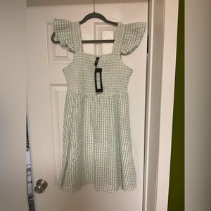 NWT Smocked Cotton Gingham Dress